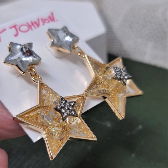 Betsey Johnson Celestial Star Drop Earrings - Picture 6 of 8